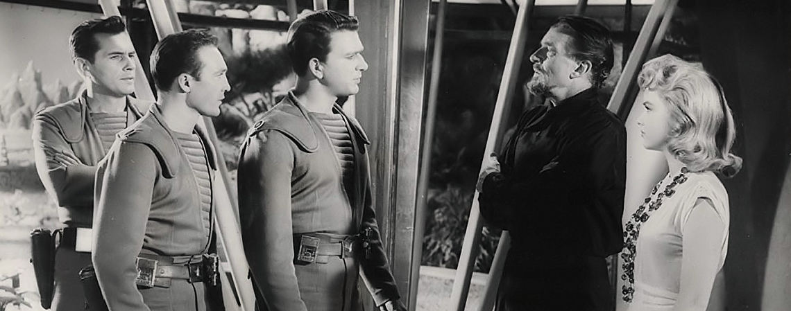 Leslie Nielsen, Anne Francis, Jack Kelly, Walter Pidgeon, Warren Stevens | "Forbidden Planet" (1956)